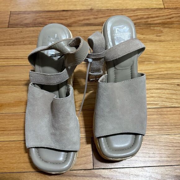 MARC FISHER LTD | Nelly Suede Woven Wedge Sandal - Picture 2 of 6